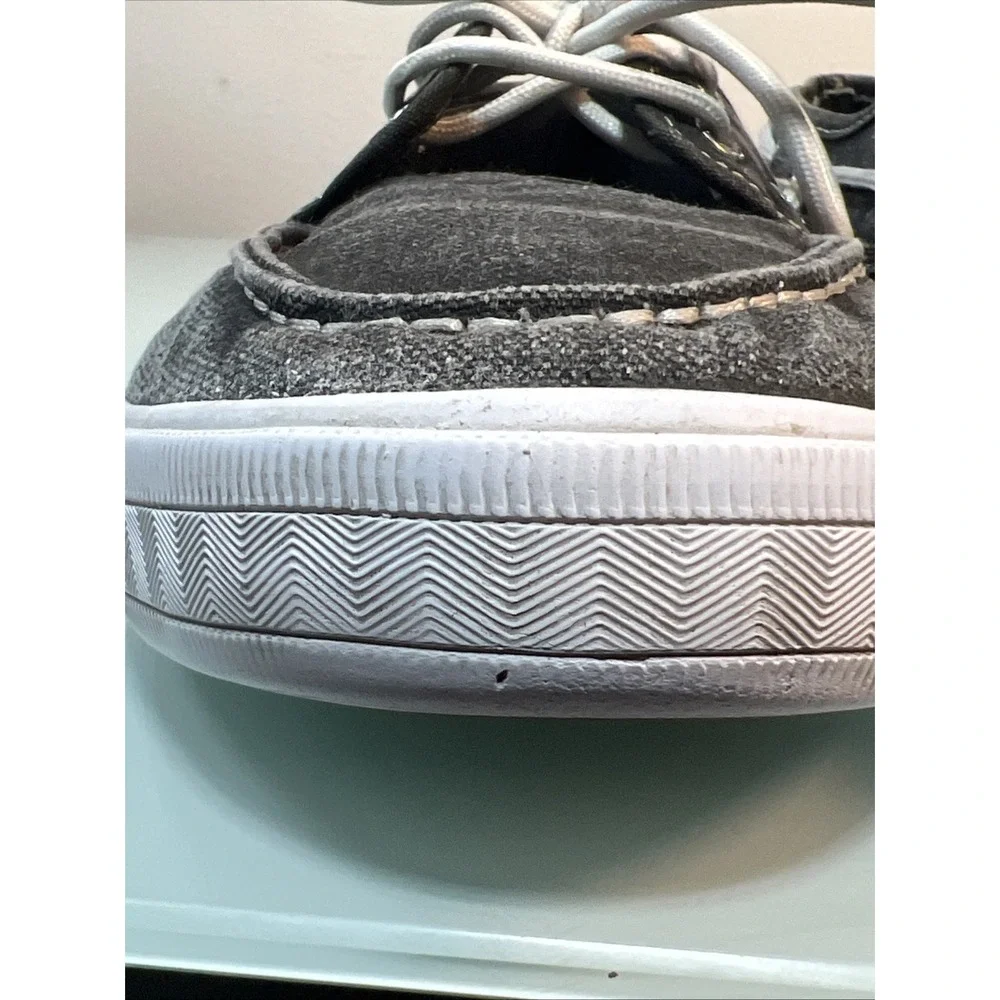 Levis Boat Shoes Men's 10.5 Gray Canvas Casual Deck‎ Sneakers